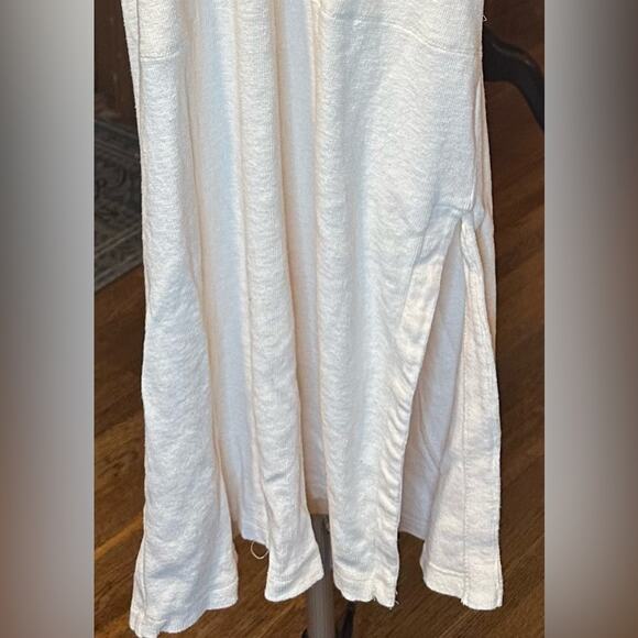 Free People Beach Be happy pinafore oversized dress maxi with slit size XS -M - Picture 3 of 11